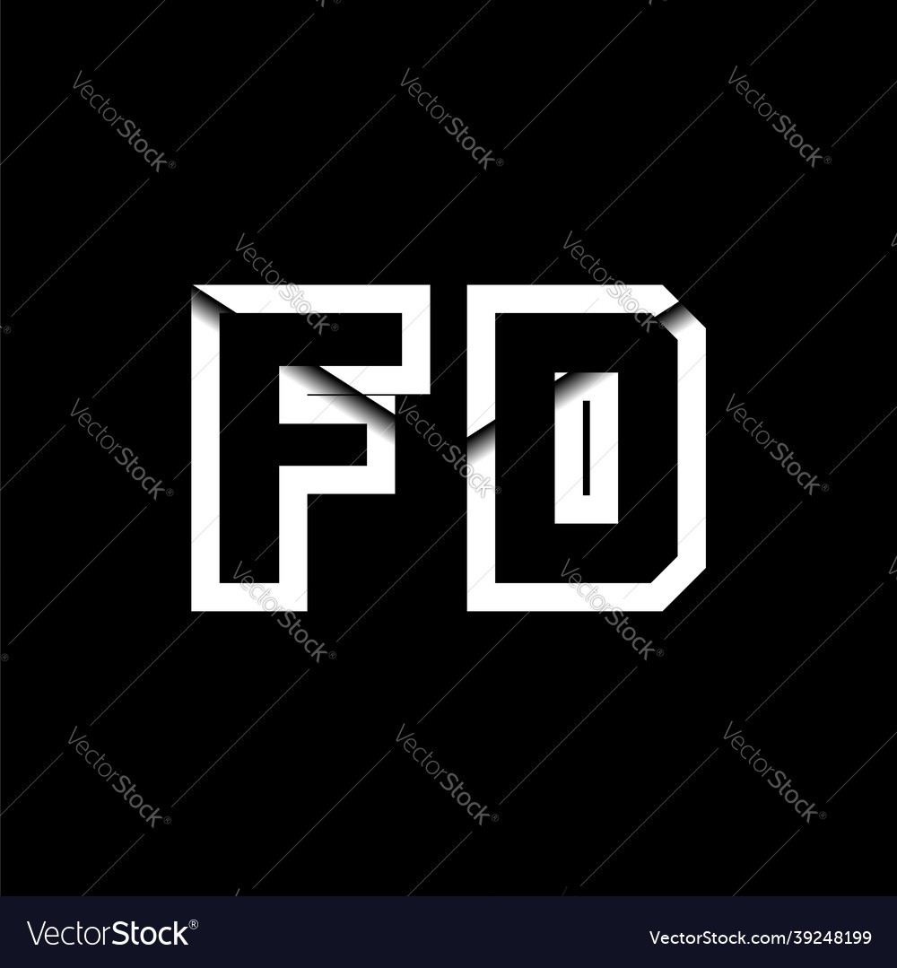 Fd monogram envelope shape style