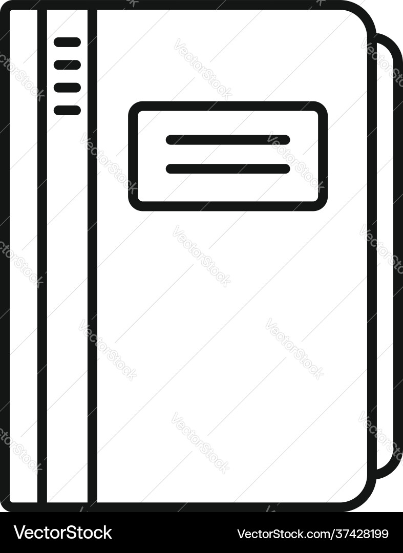 Folder documents icon outline style Royalty Free Vector