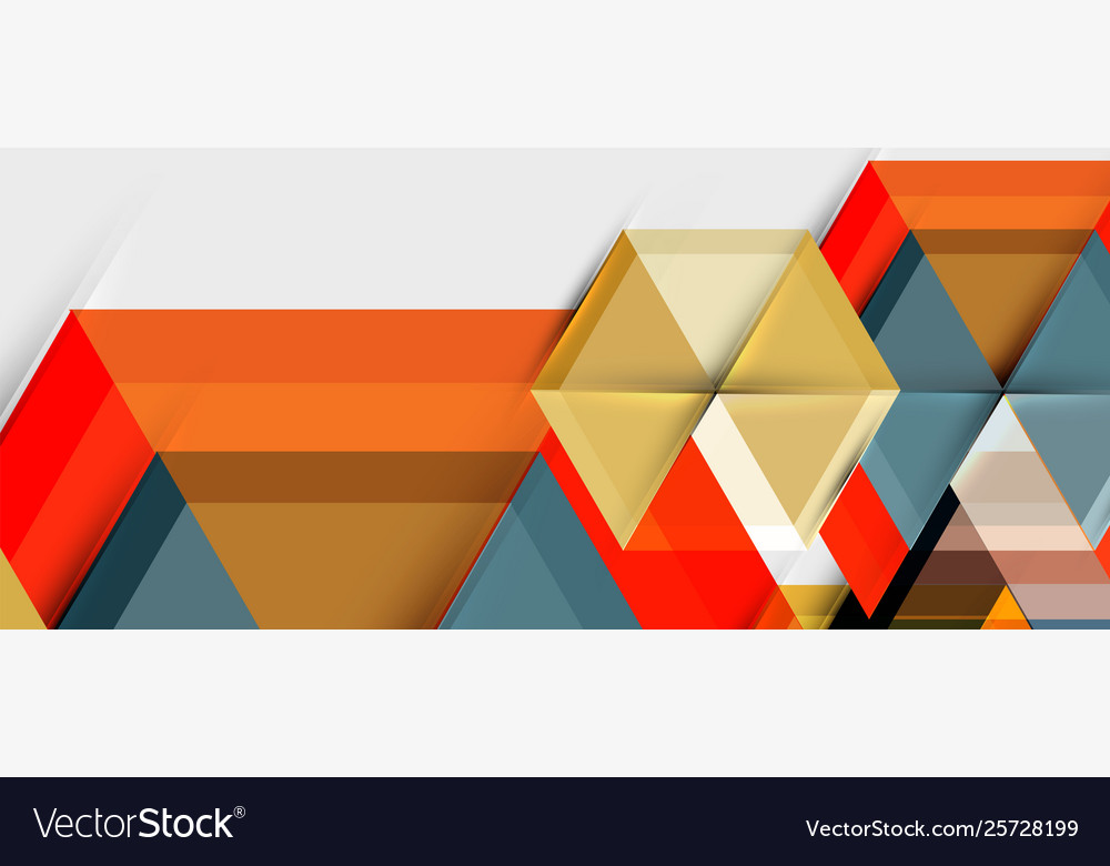 Geometric triangle and hexagon abstract background Vector Image Geometric triangle and hexagon abstract background