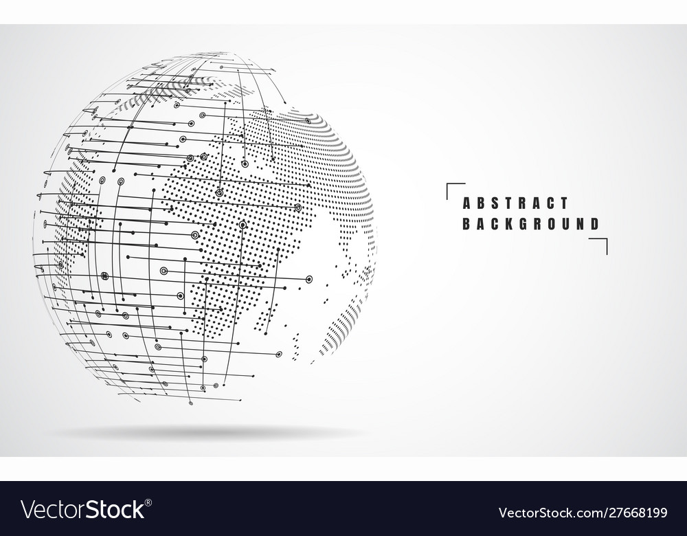 Global network connection world map point vector image Global network connection world map point