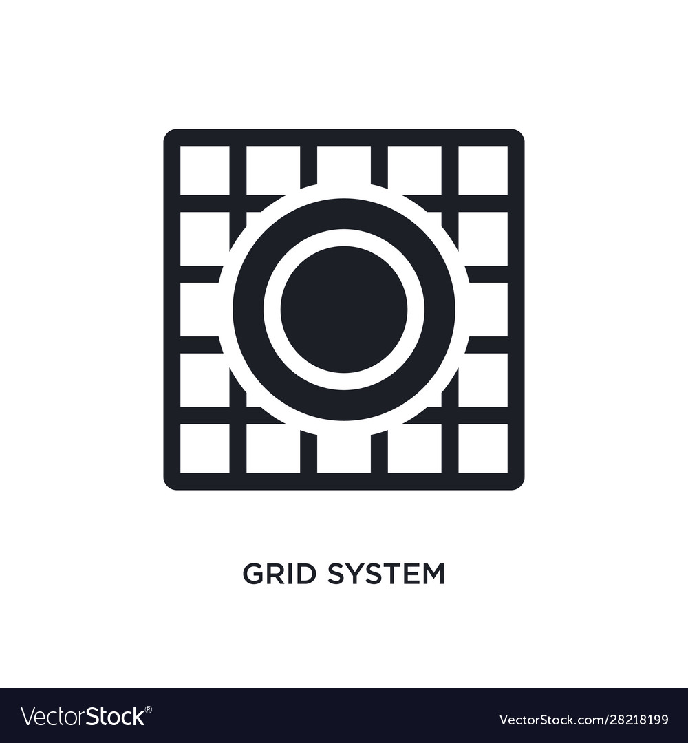 Grid system isolated icon simple element from