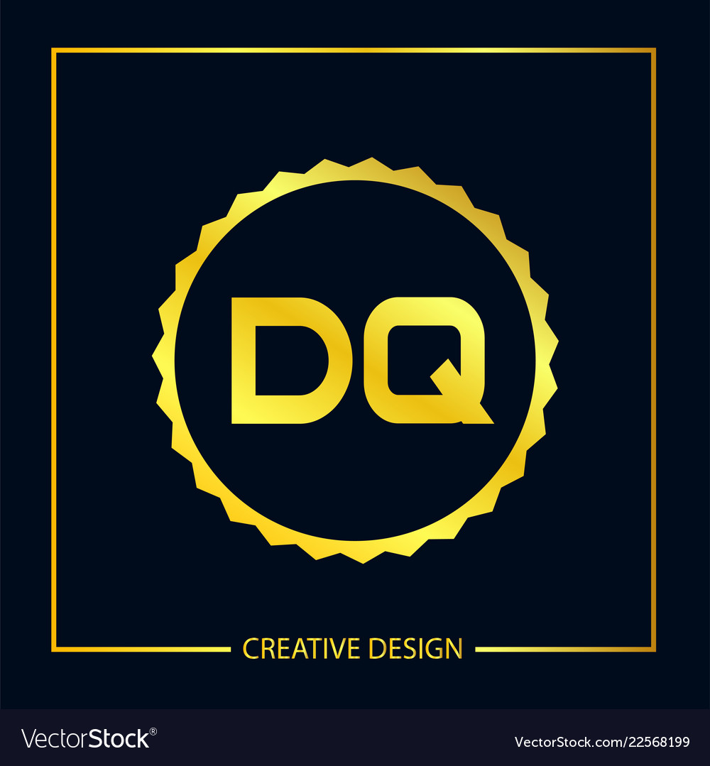 Initial letter dq logo template design