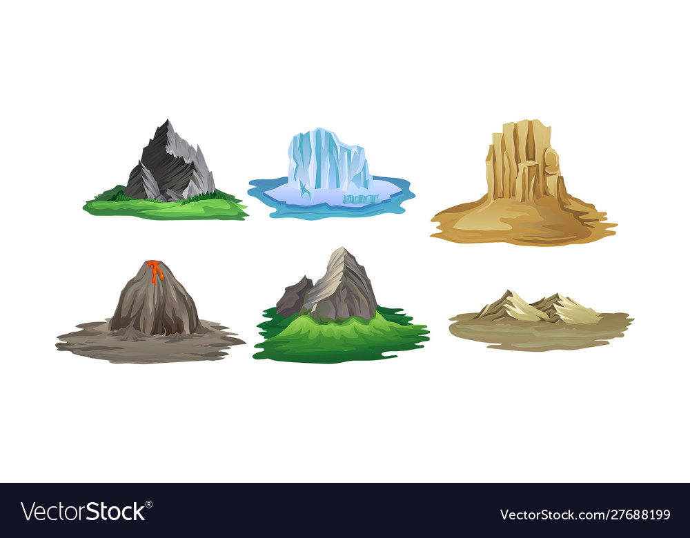 Islands with different landscapes