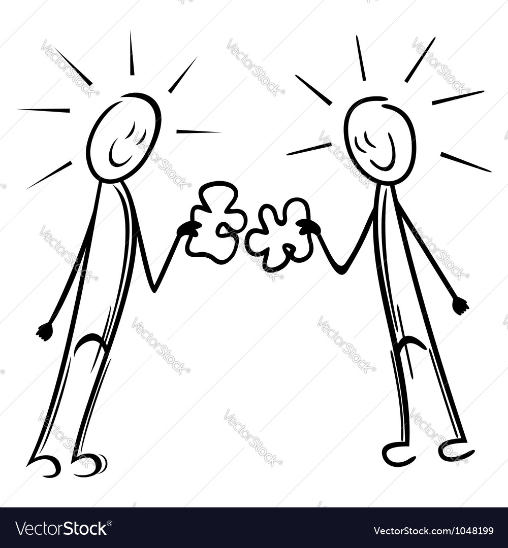 Man Working Together on Puzzle