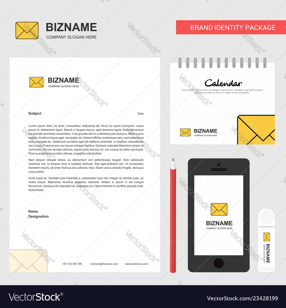 Message business letterhead calendar 2019