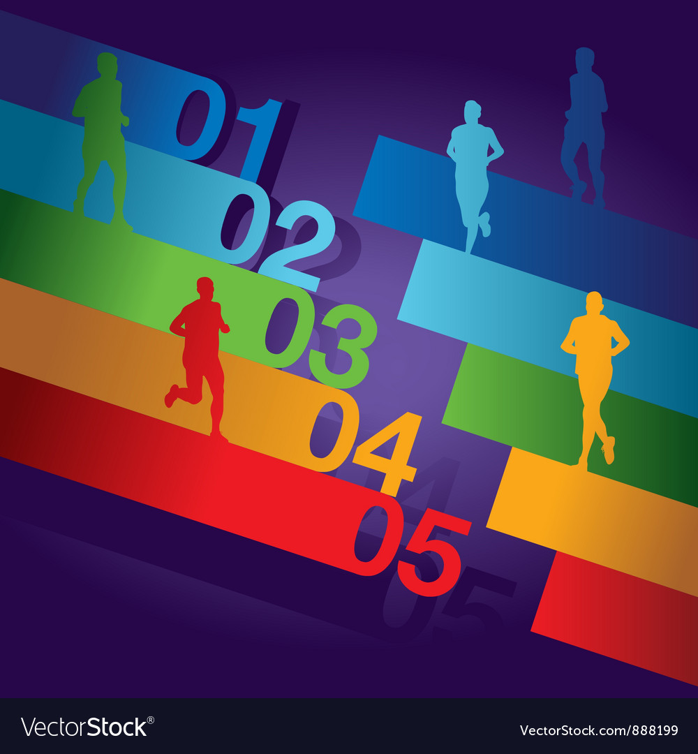 Running Numbers Background
