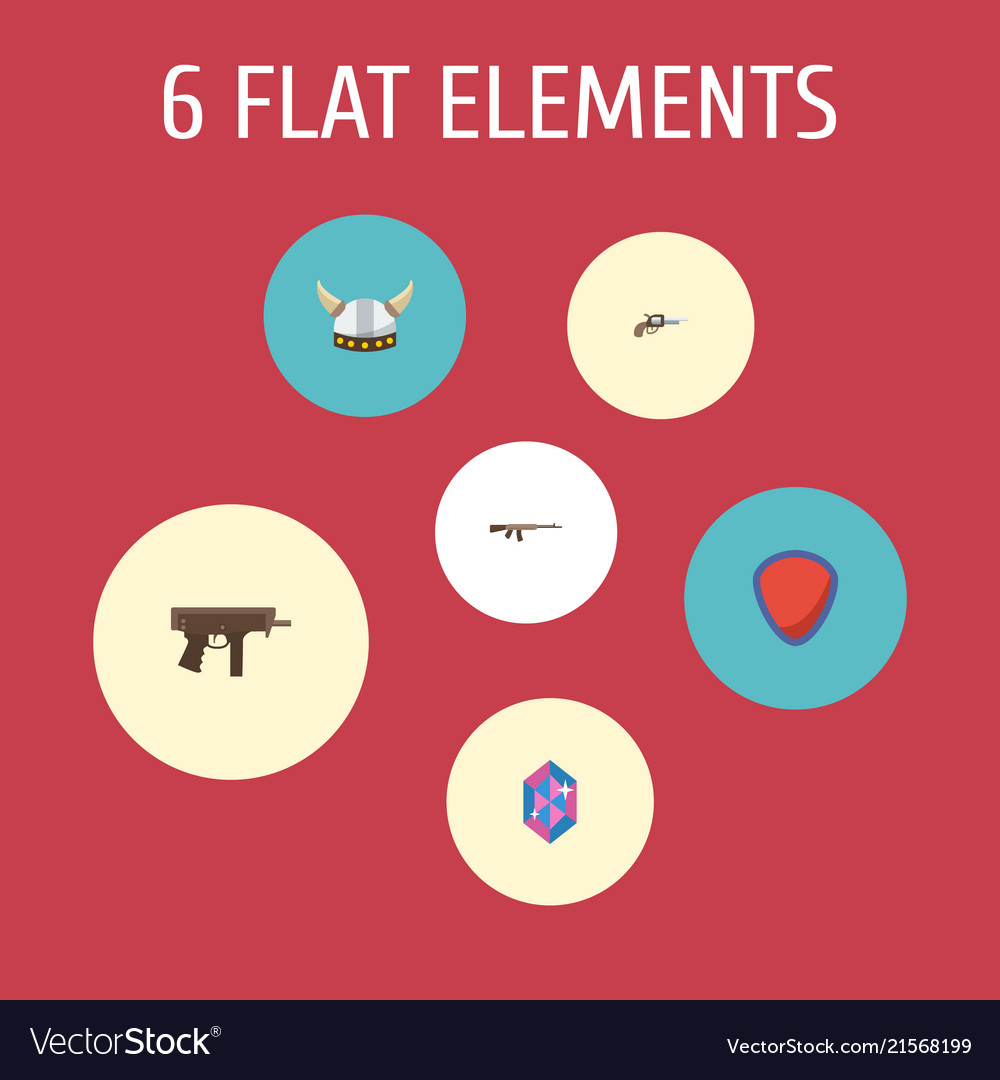Set game icons flat style symbols