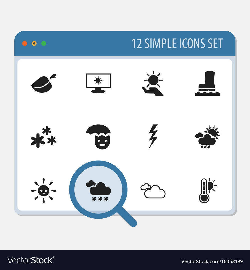 Set of 12 editable air icons includes symbols