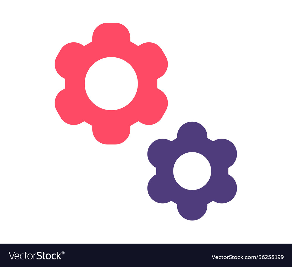 Konfiguration cog einzelne isolierte Symbol Vector Image Konfiguration cog einzelne isolierte Symbol
