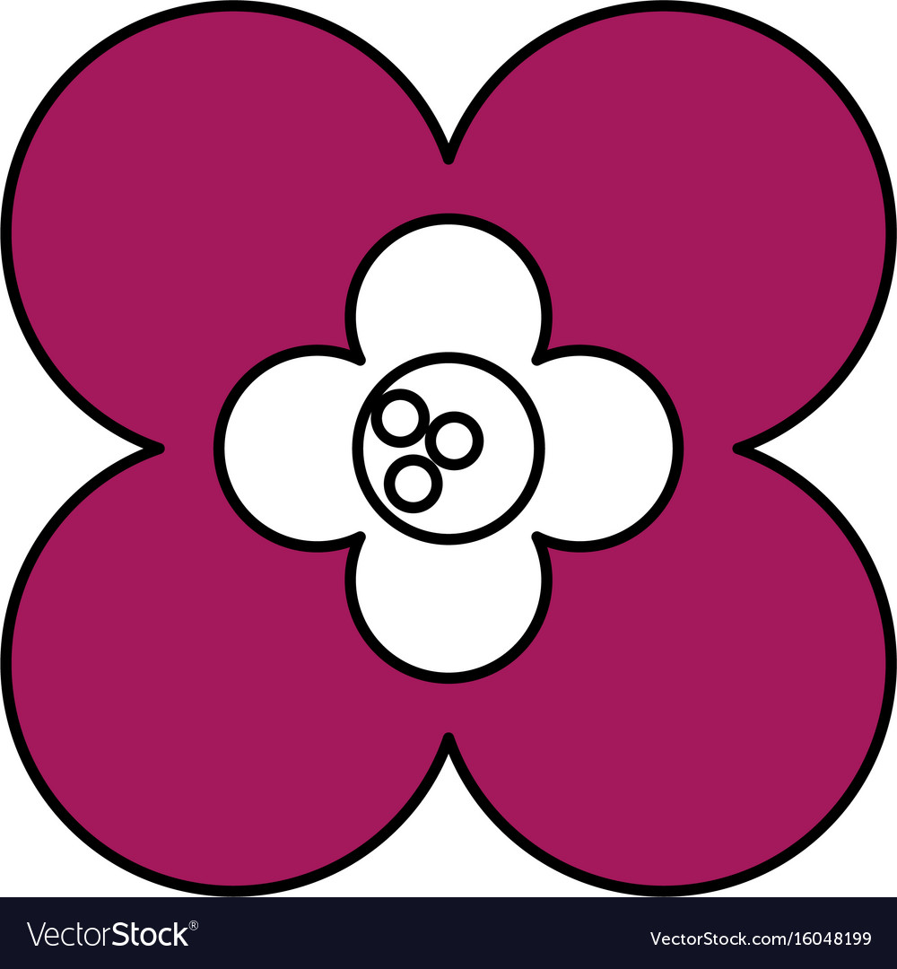 Single violet flower icon image