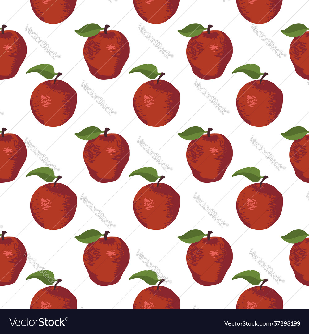Summer pattern with apples seamless texture design