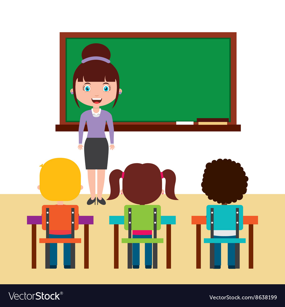 Teacher classroom design Royalty Free Vector Image