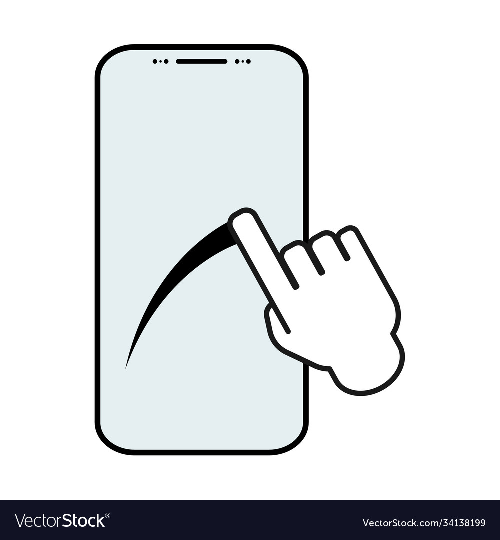 Touch screen icon for app website ui etc click