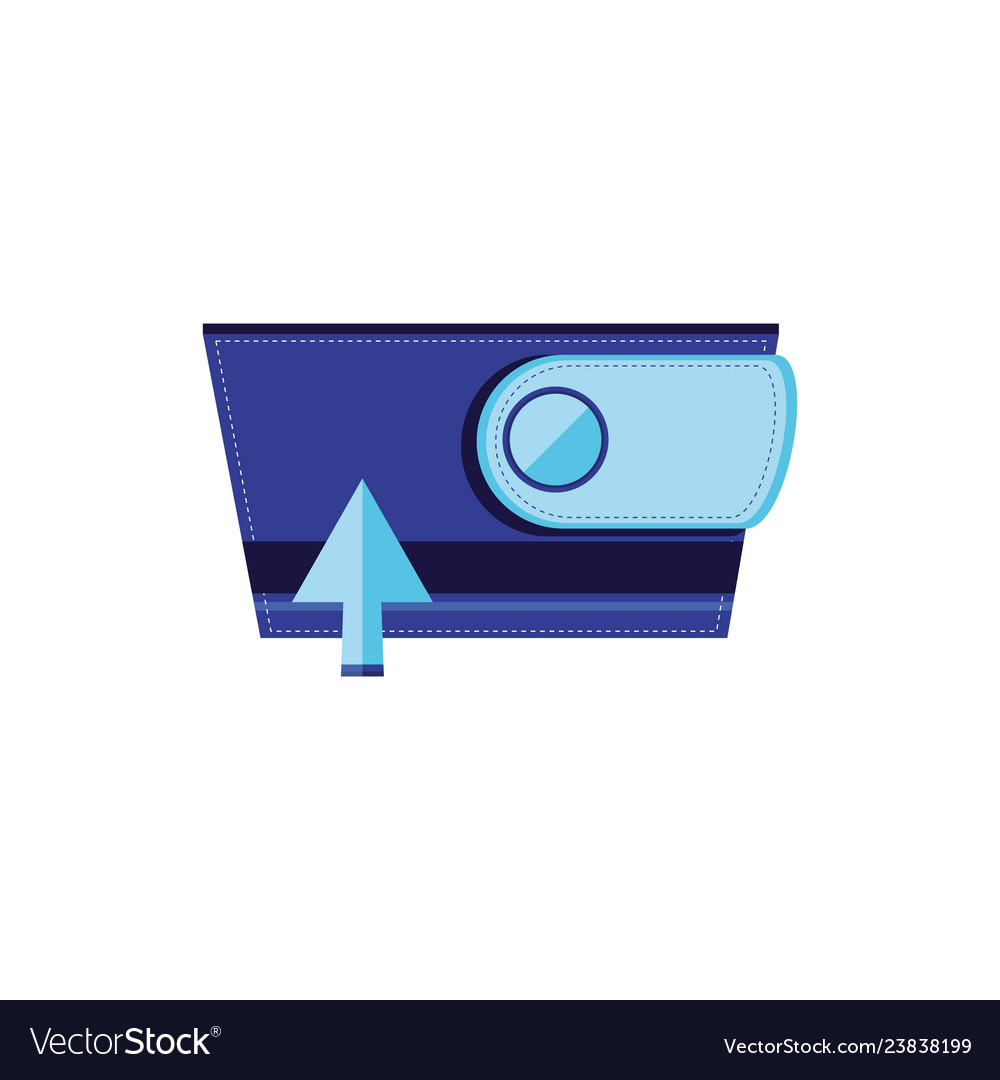 Wallet money with pointer arrow