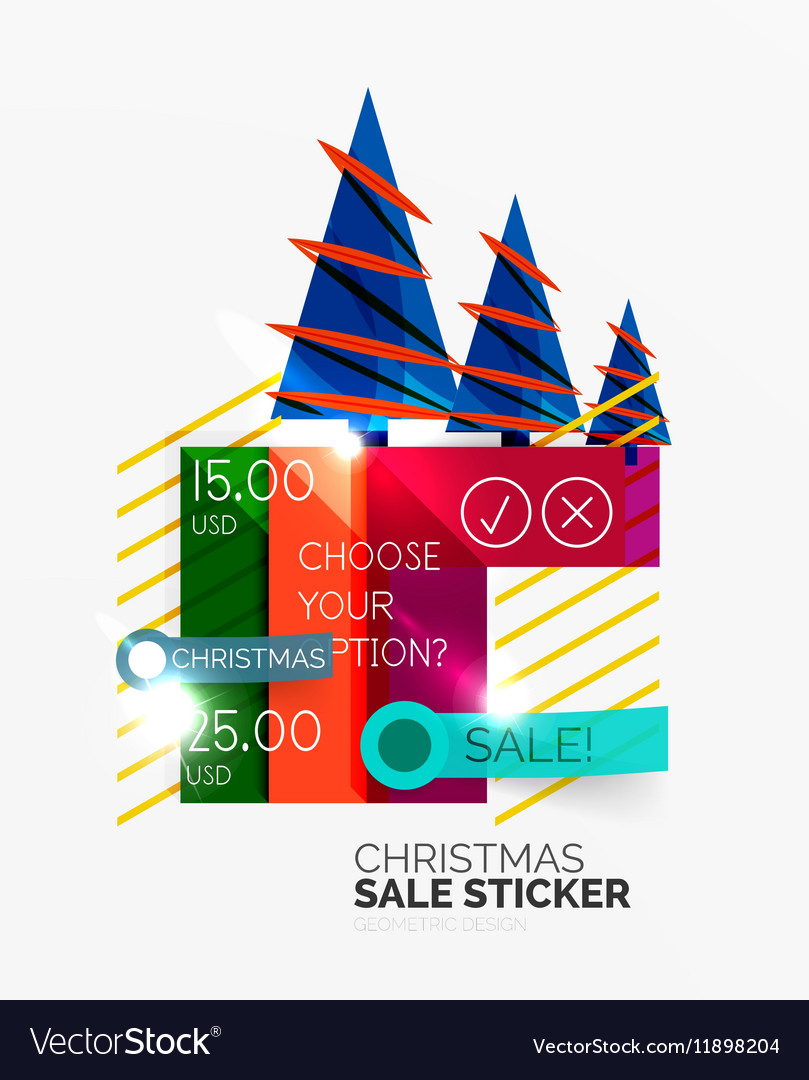 Christmas sale stickers and labels Royalty Free Vector Image