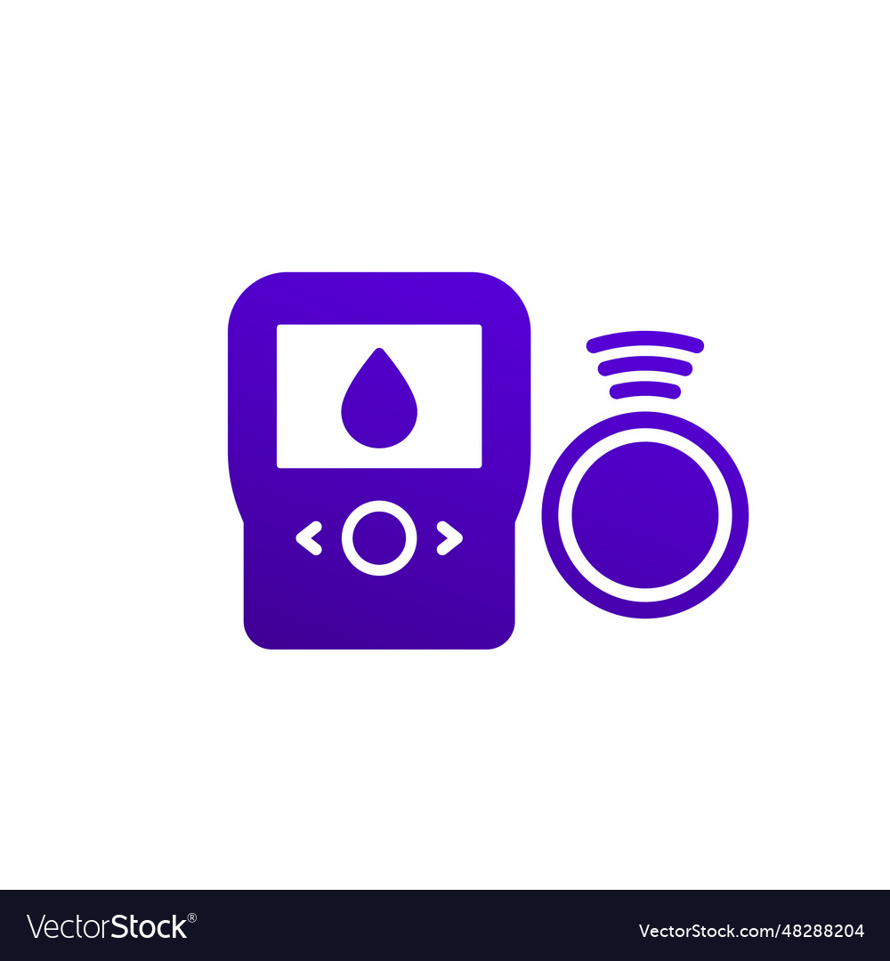 Continuous Glucose Monitor Icon Royalty Free Vector Image