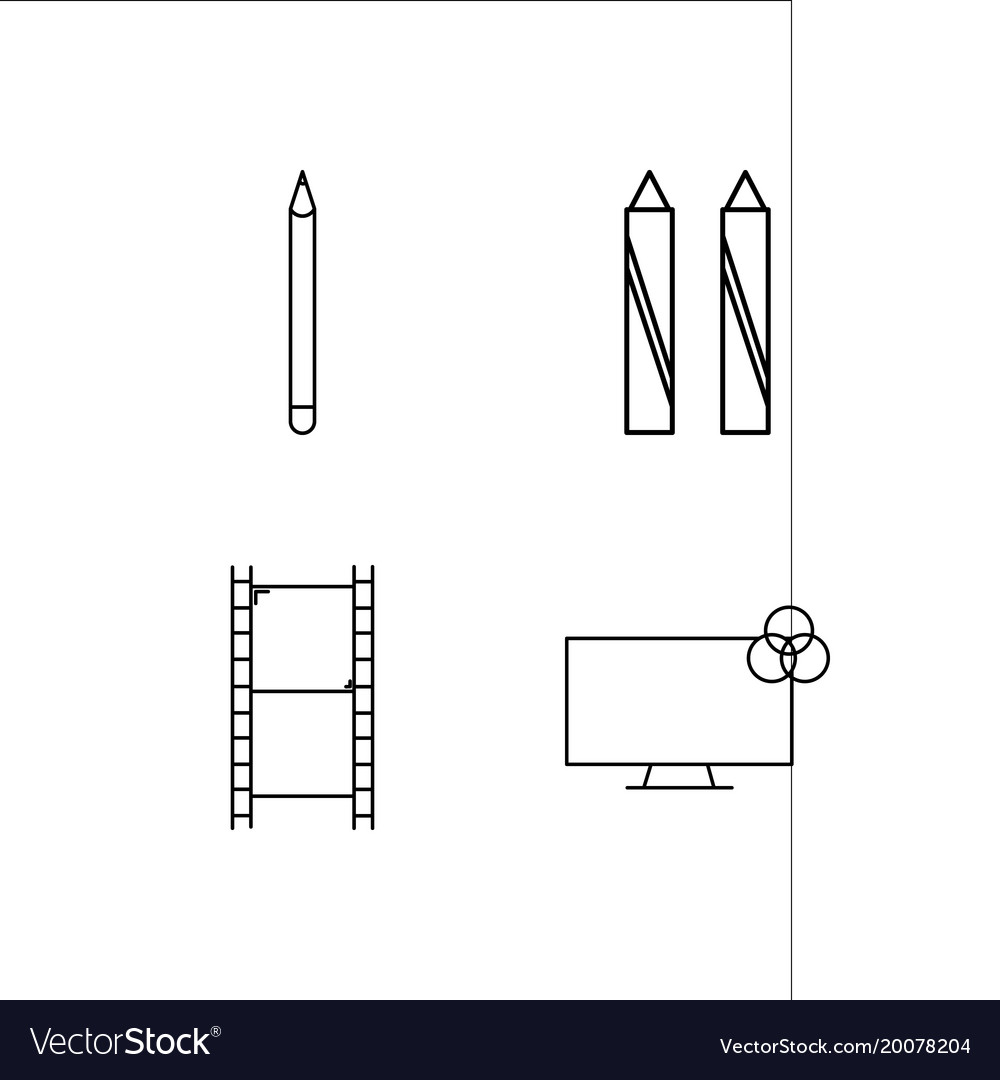 Design und Studio einfache lineare Icon-Setsimple