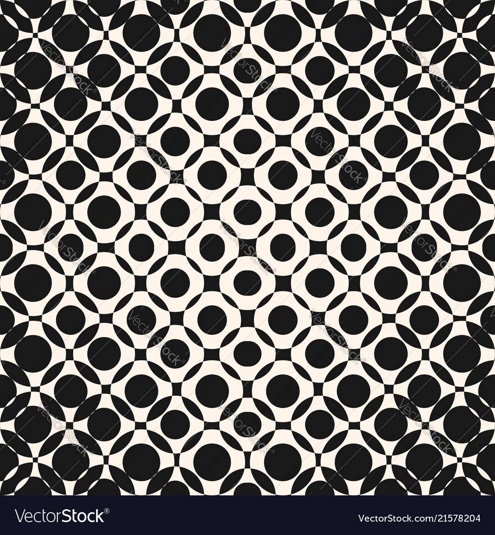 Geometric halftone seamless pattern with circles