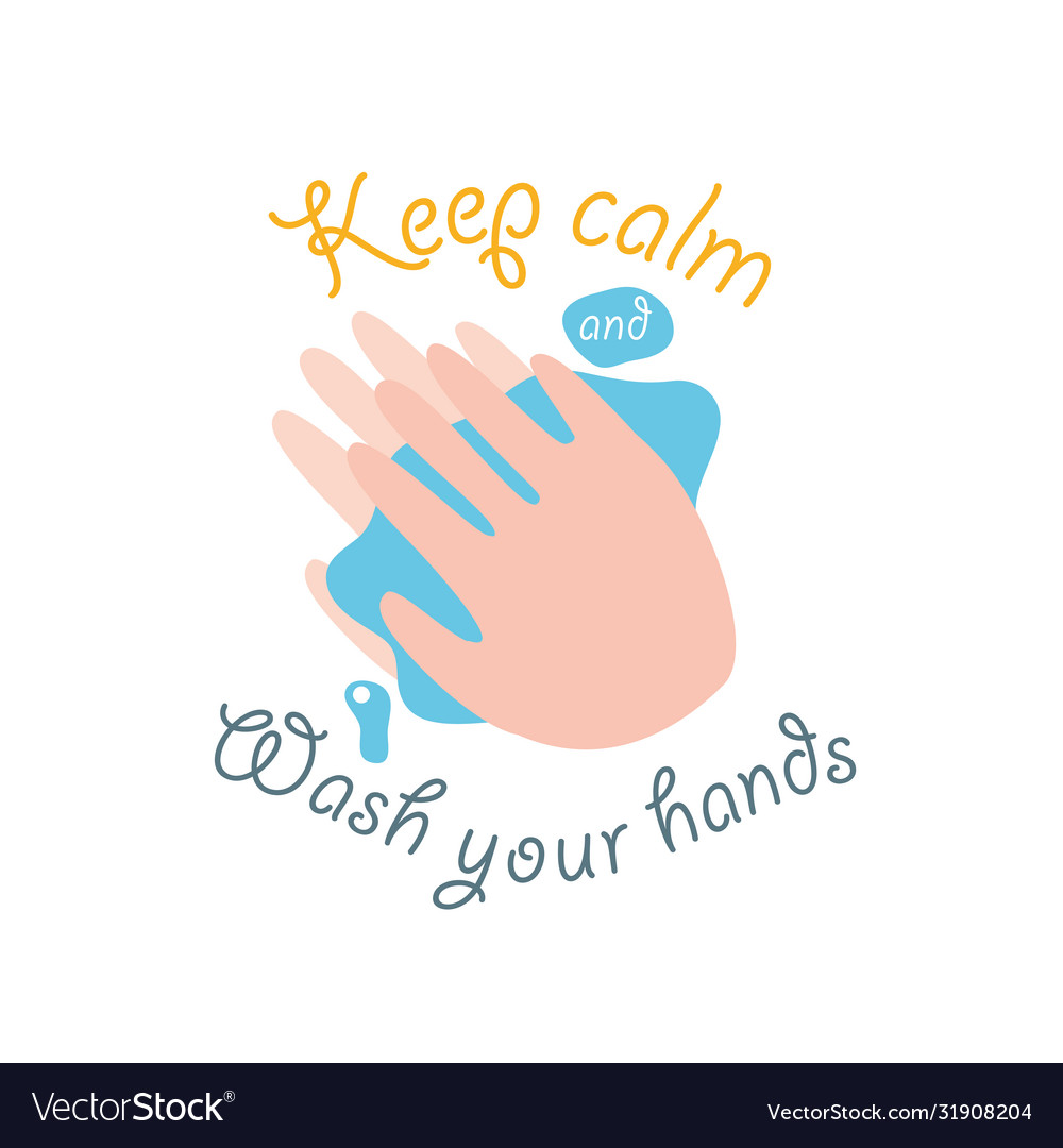 Keep calm and wash your hands banner