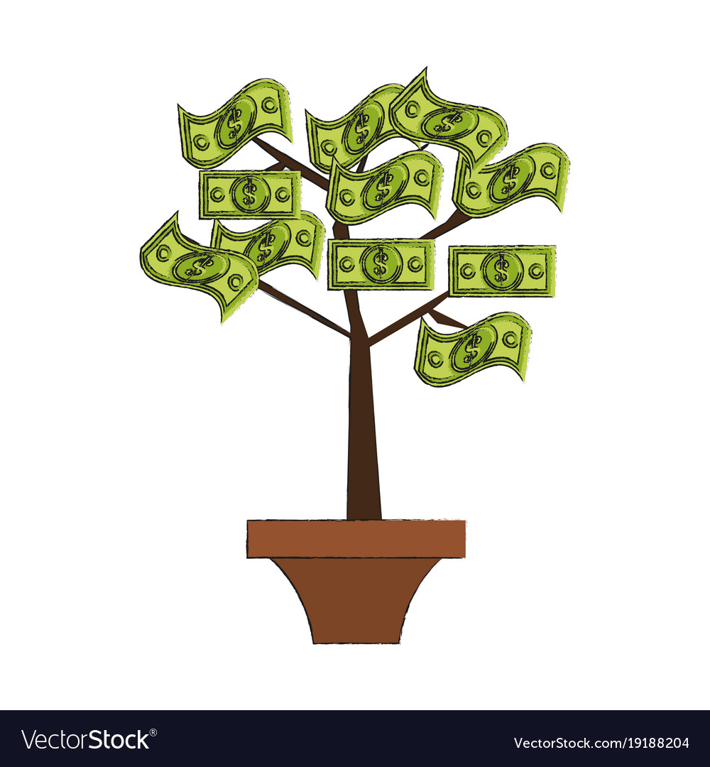 Money tree symbol Royalty Free Vector Image - VectorStock