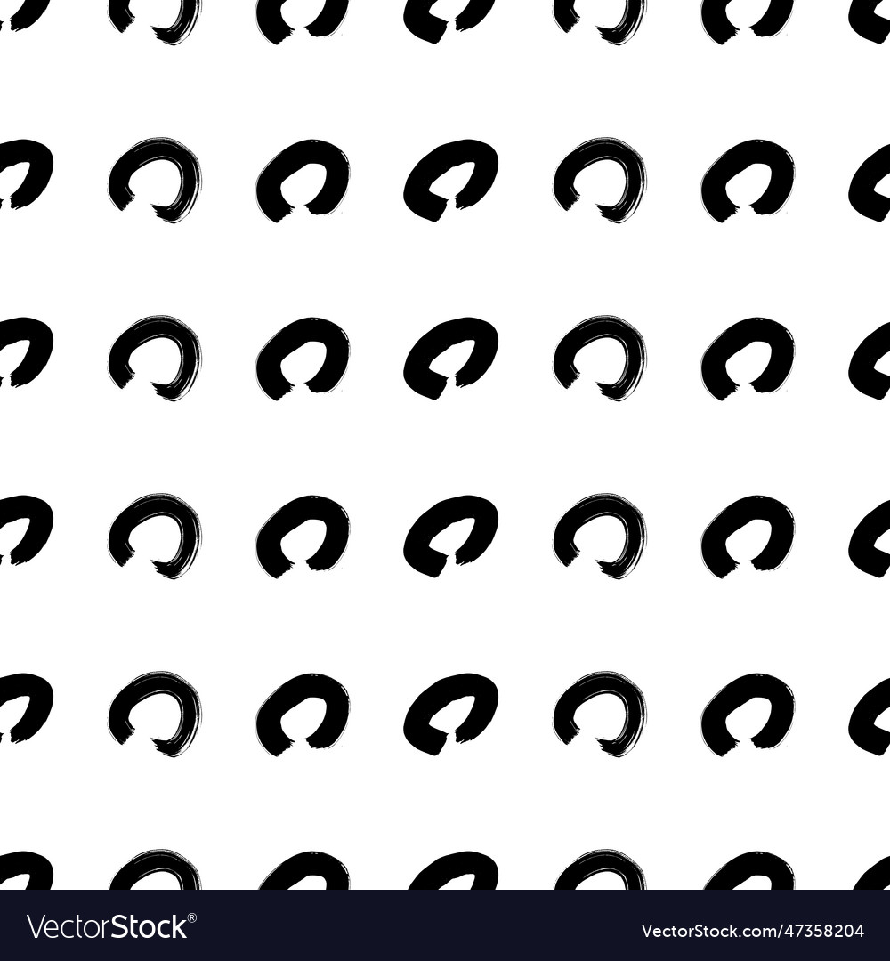 Seamless pattern with sketch circles shape
