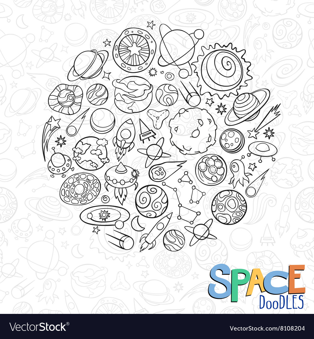 Space objects doodles