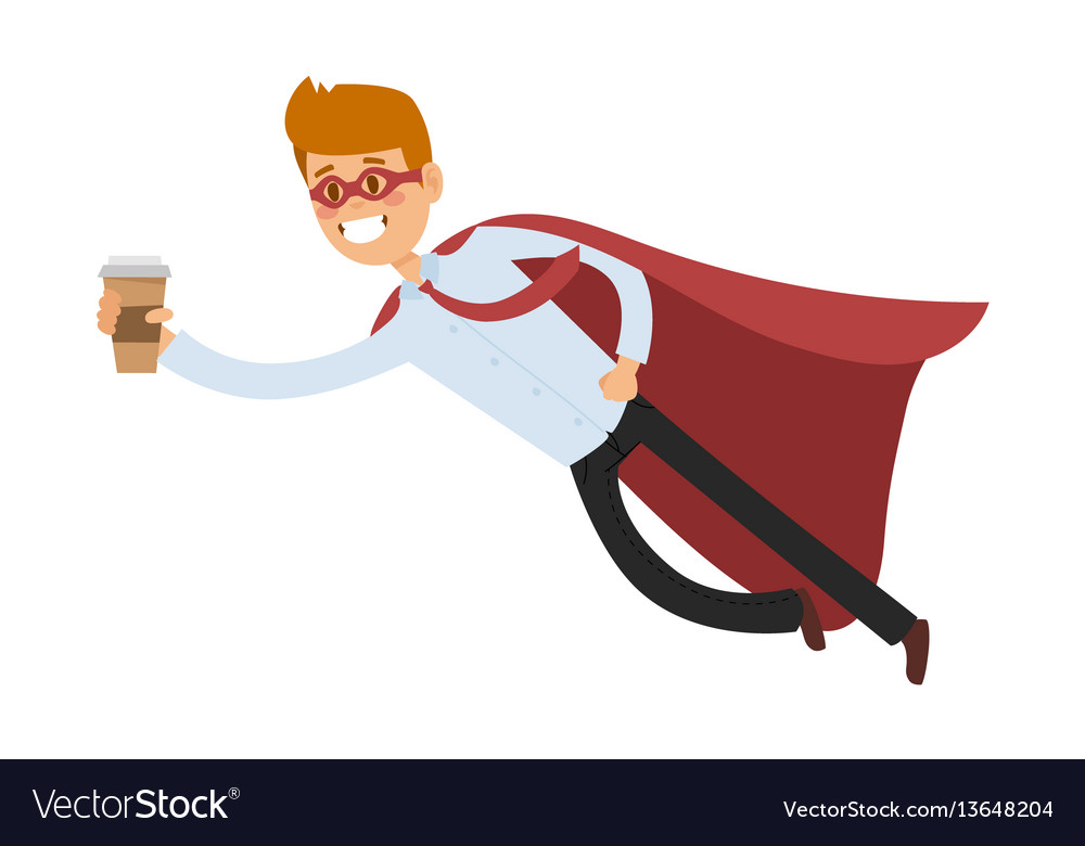 Superhero business man character