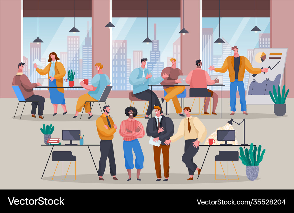 Teamwork concept business people working Vector Image