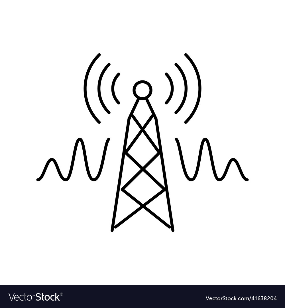 Telecommunication Service Line Icon Royalty Free Vector