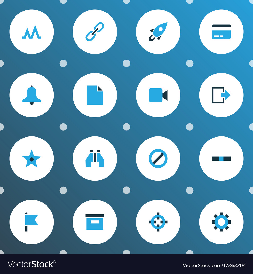 User colorful icons set collection of target