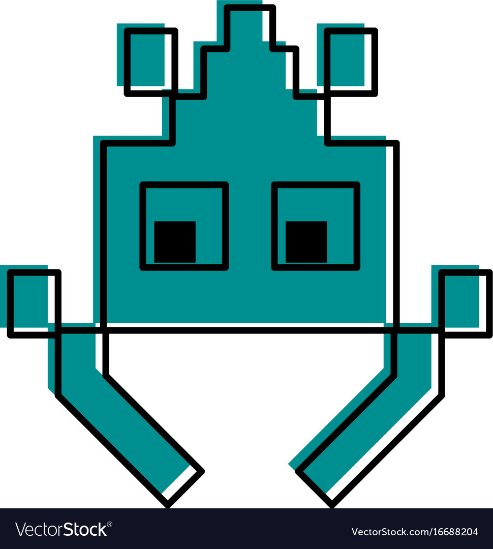 Videogame pixel character icon image