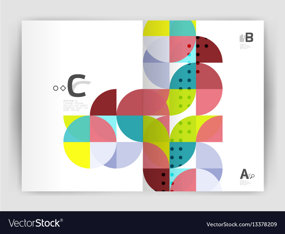 Abstract background with color triangles annual vector image Abstract background with color triangles annual