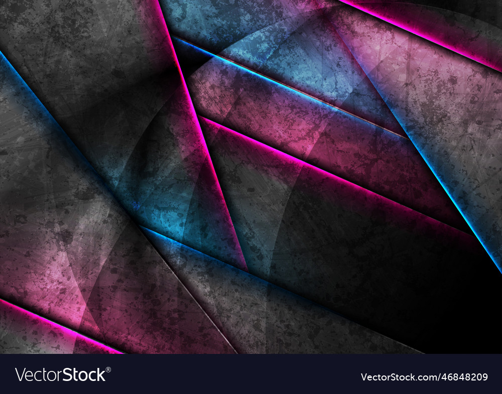 Abstract black grunge background with purple blue