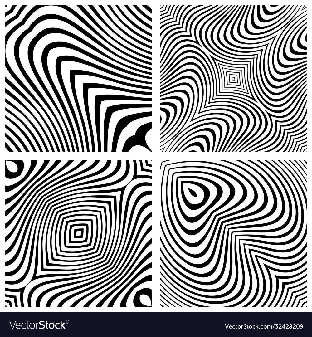 Abstract line patterns set
