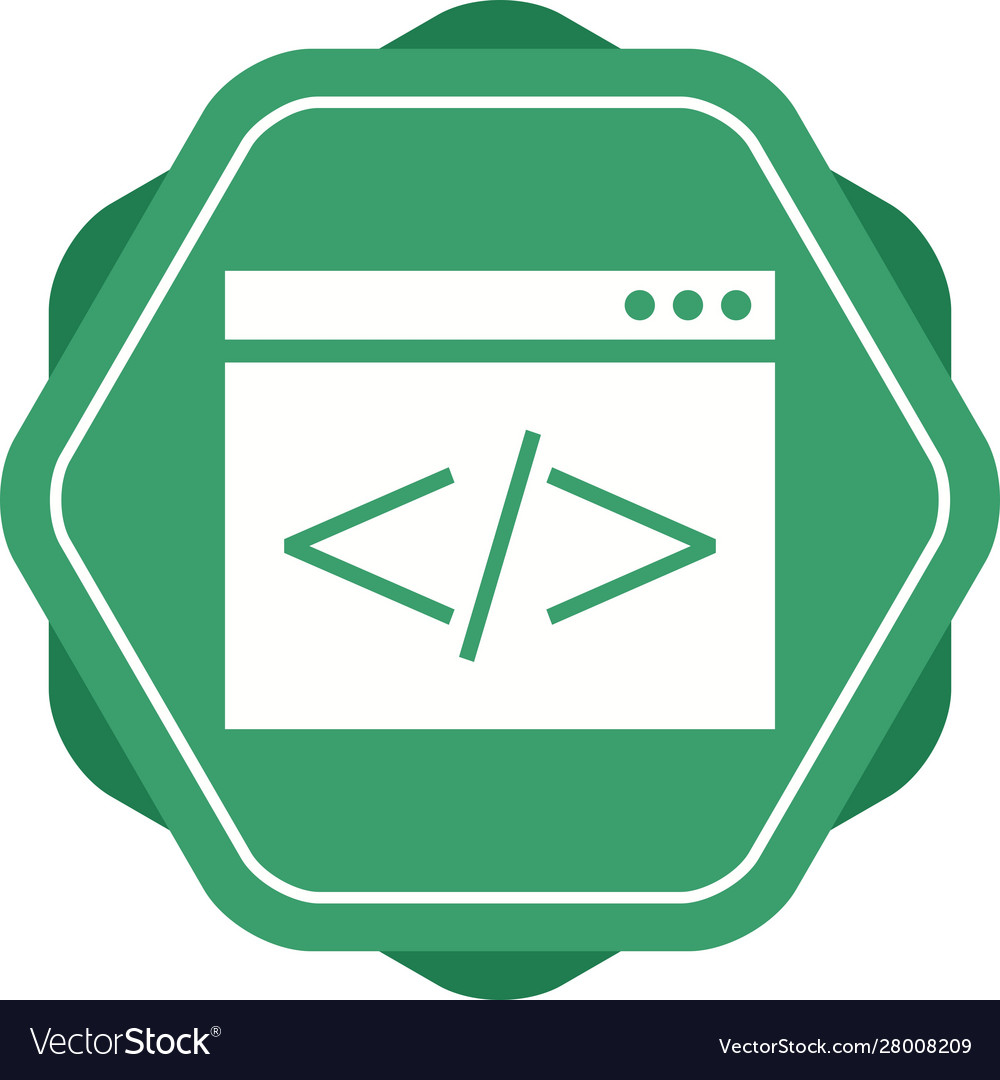 Beautiful coding glyph icon