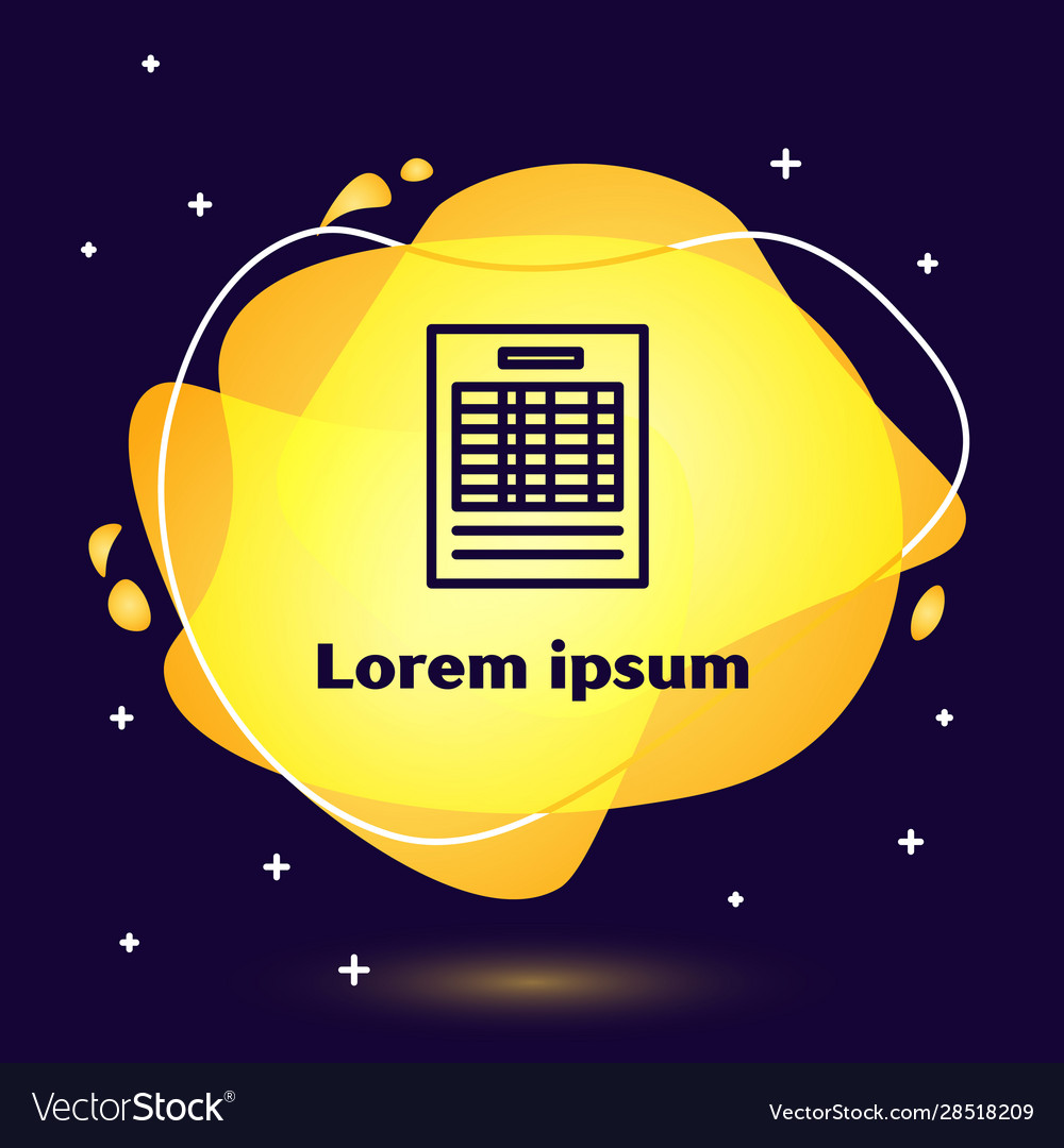 Black line report file document icon isolated
