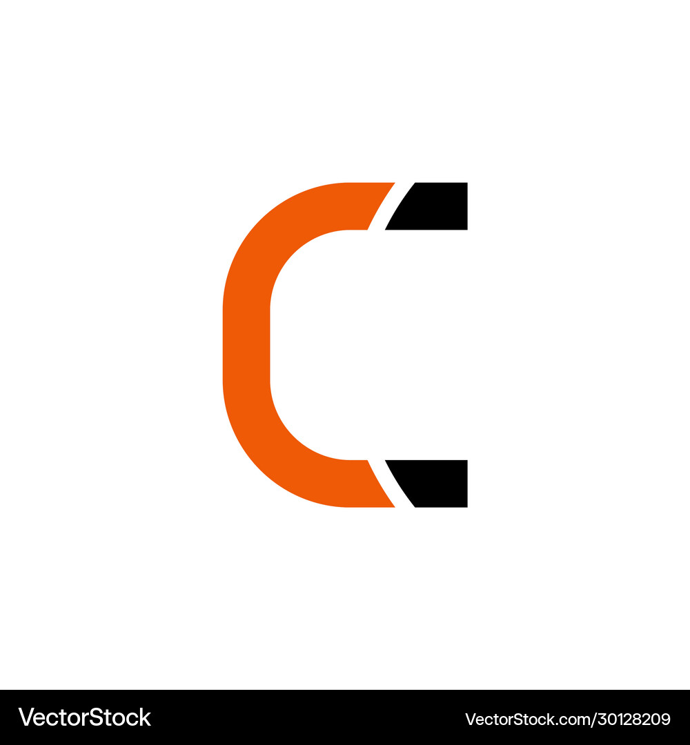 C letter initial logo design template Royalty Free Vector