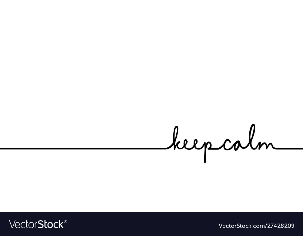 Calm - Continuous Line Word