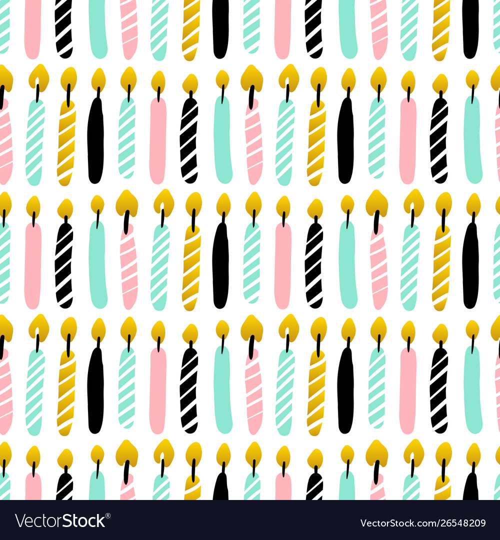 Candles seamless pattern vector image Candles seamless pattern