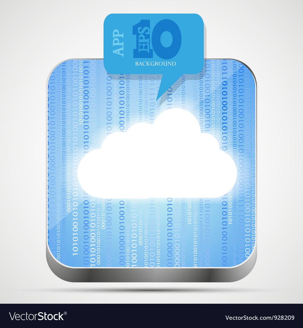 Cloud App Icon with Speech Bubble