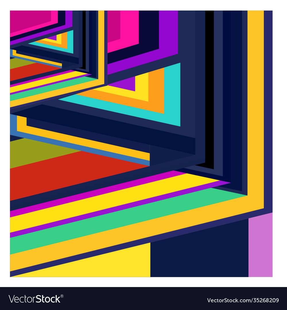 Colorful geometric and curve background pattern