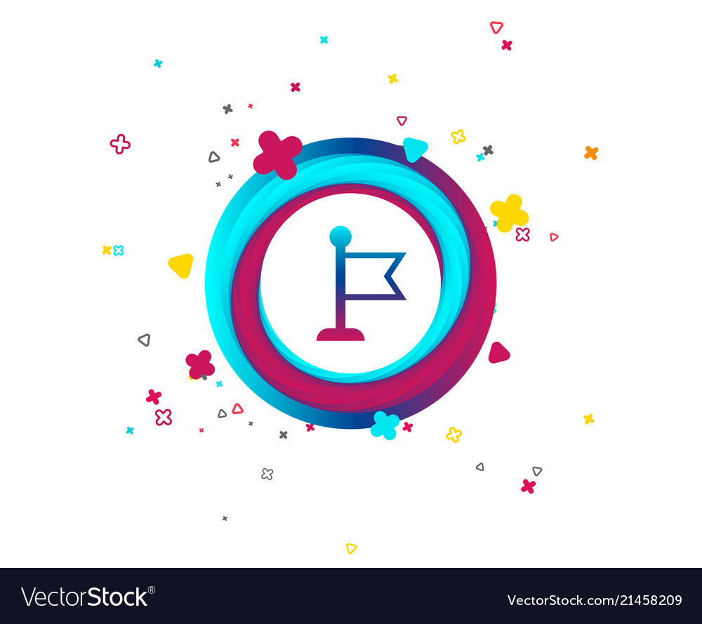 Flag pointer sign icon marker symbol