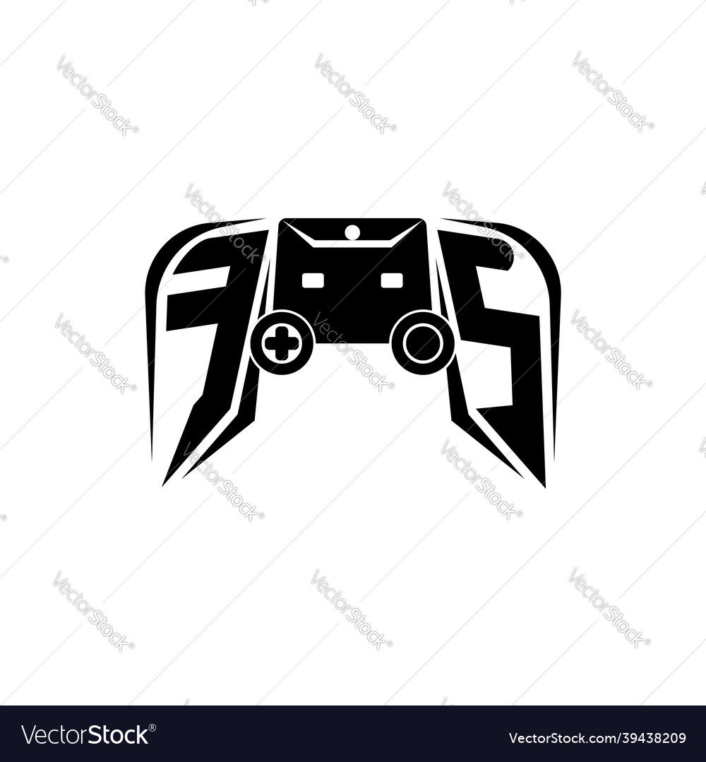 Fs monogram esports console Vector Image Fs monogram esports console