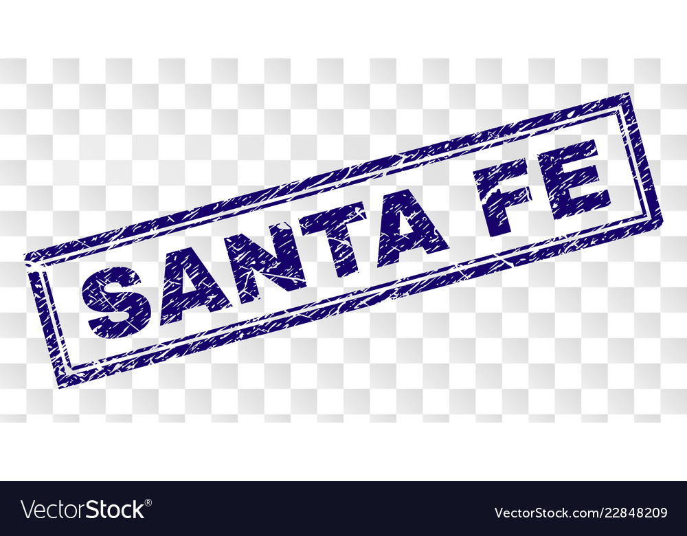 Grunge santa fe Rechteck Stempel