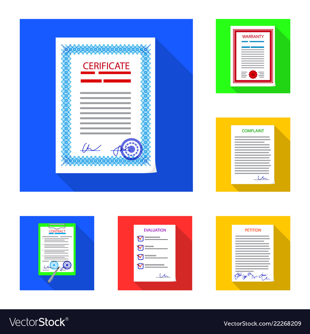 Isolated object of form and document symbol set vector image Isolated object of form and document symbol set