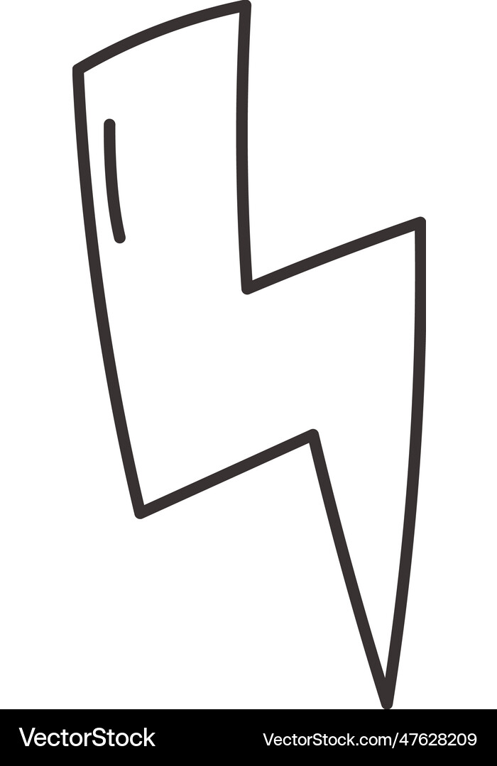 Lightning linear icon Royalty Free Vector Image