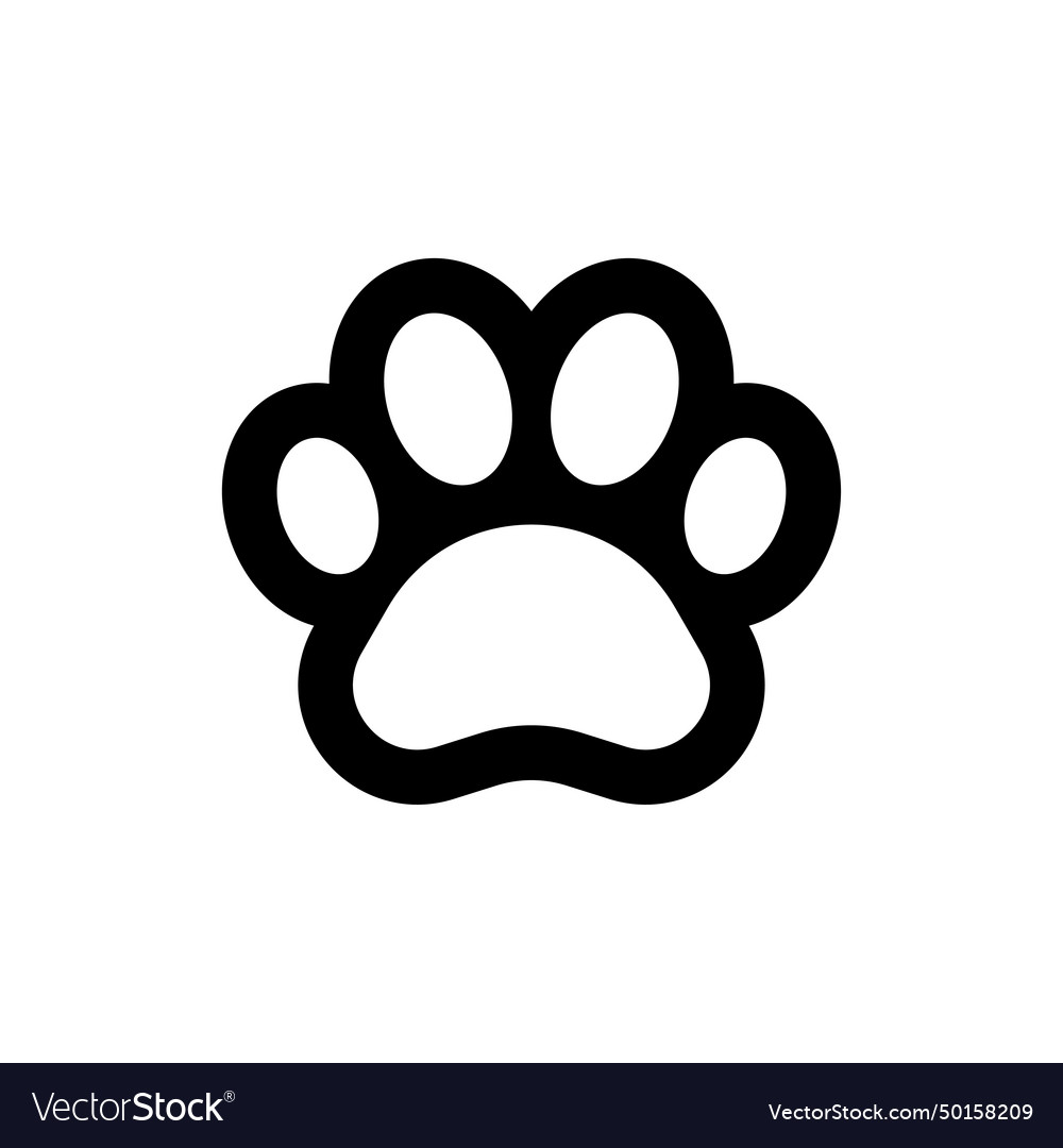 Paw icon design template isolated Royalty Free Vector Image