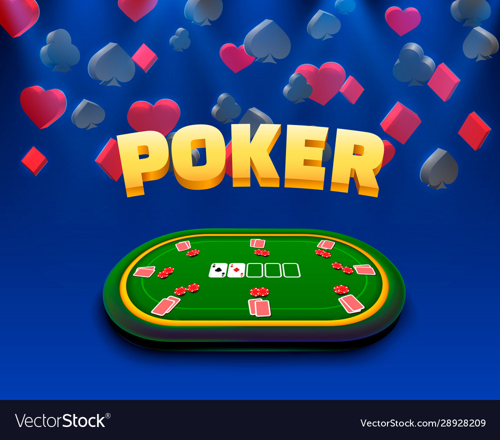 Poker chips and cards casino banner isolated