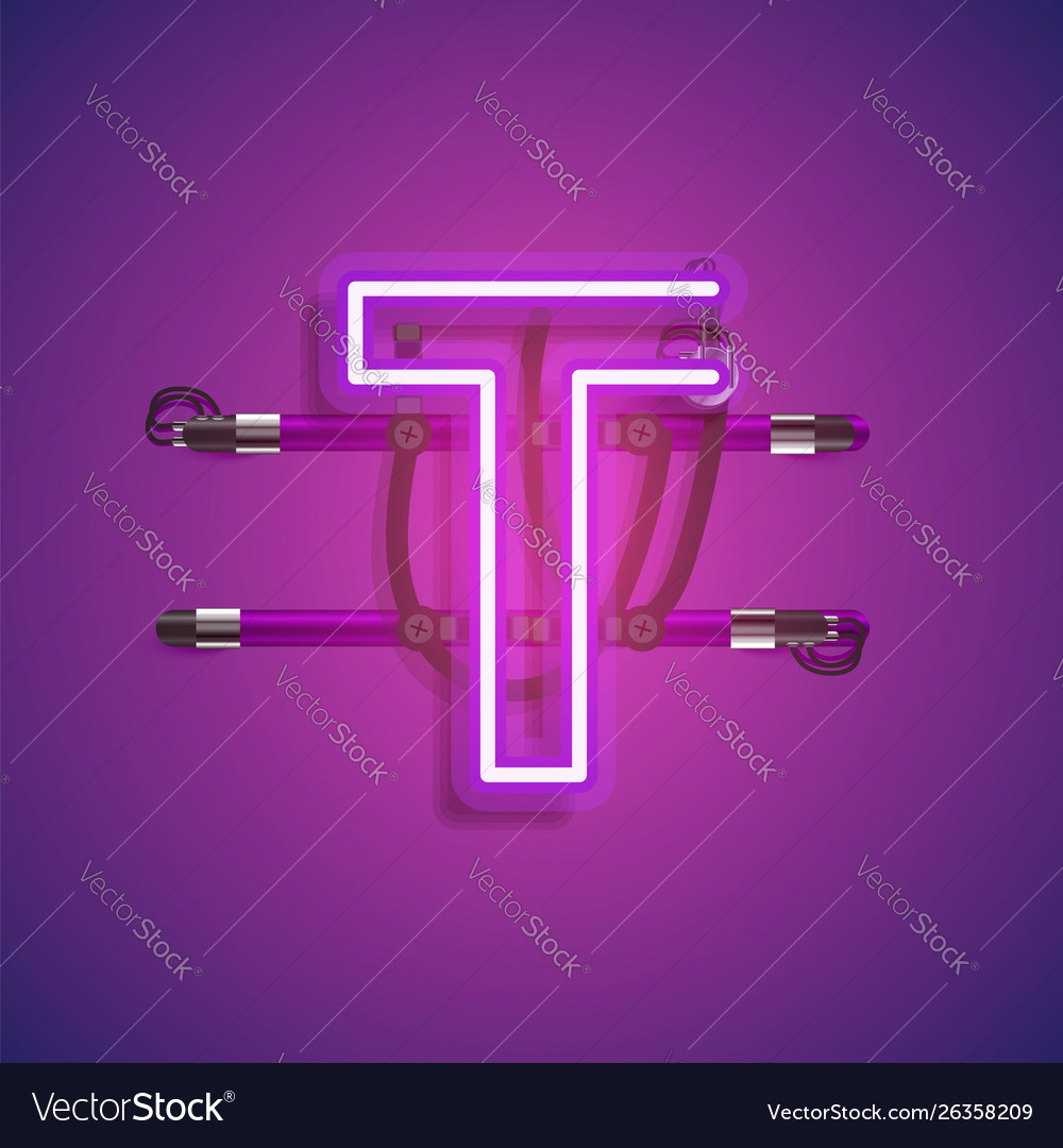 Realistic neon character with wires and console Vector Image Realistic neon character with wires and console