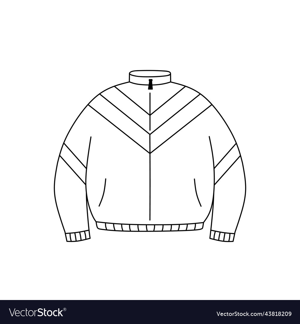 Retro sport jacket in the style of 90s vector image Retro sport jacket in the style of 90s